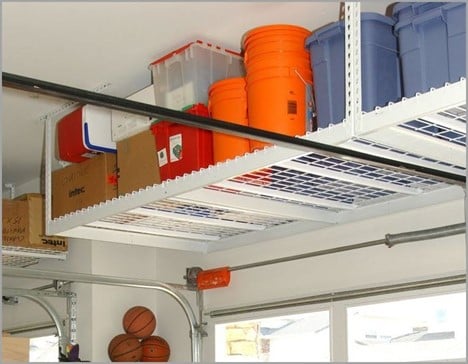 Custom garage storage with racks