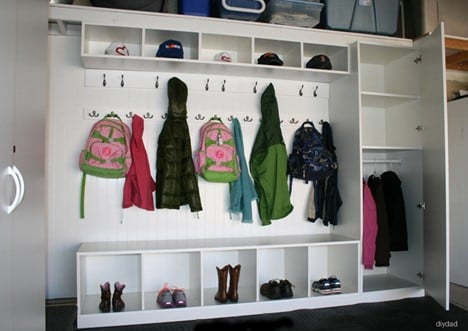 Mudroom with sturdy hooks