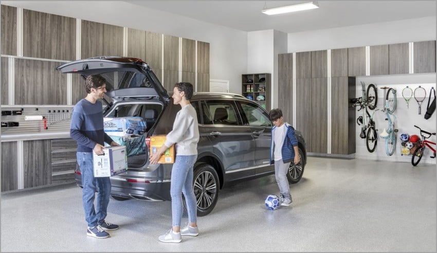 Garage storage with open floor space