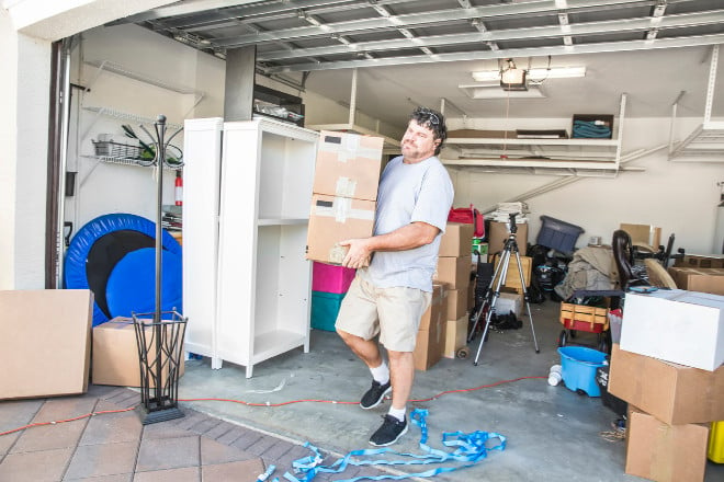 Transforming garage with hooks